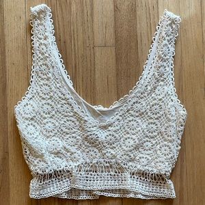 Love Culture Crochet Crop Tank Top M/L